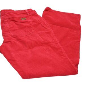 Ralph Lauren Polo 5-Pocket Red Corduroy Bootcut Pants Womens 14 Classic Preppy